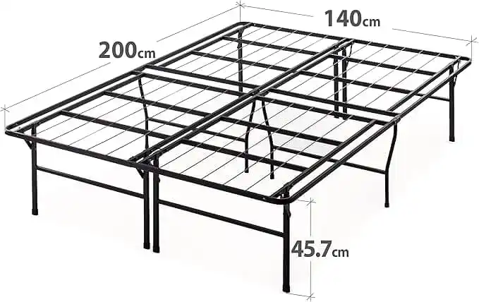 ZINUS SmartBase Bed Base - 35 cm height No-Assembly Slatted, Metal Frame