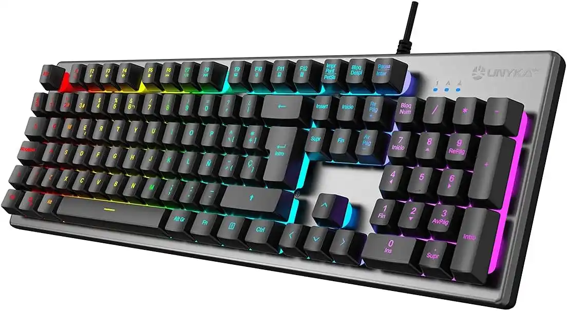 2 wired USB keyboards, take either or both: Unykach Nova K244 RGB in Portuguese layout, and Logitech K280e in US International layout, price is per keyboard