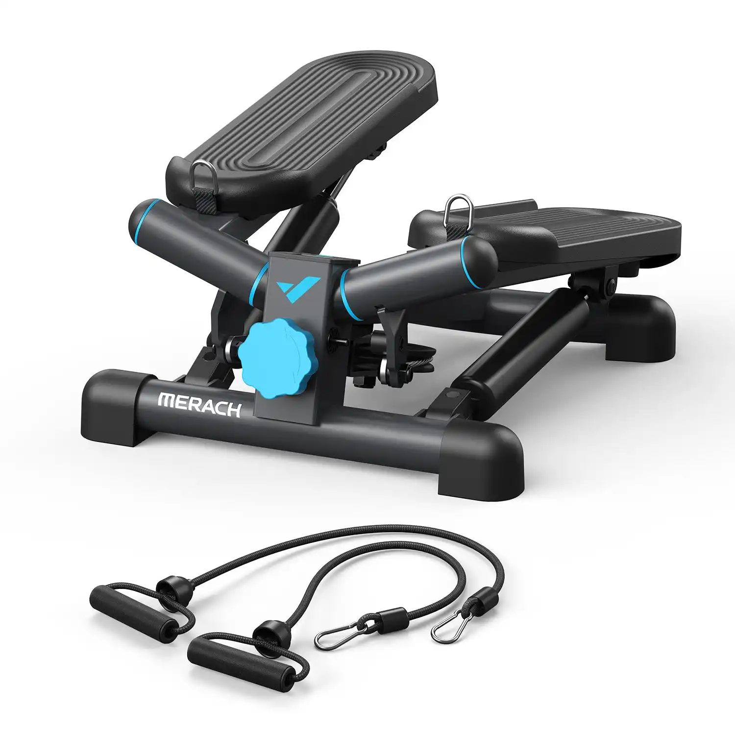 MERACH MR-2354 2-in-1 Mini Stepper, quiet hydraulic, swing and down step, LCD monitor, removable power ropes, 150 kg