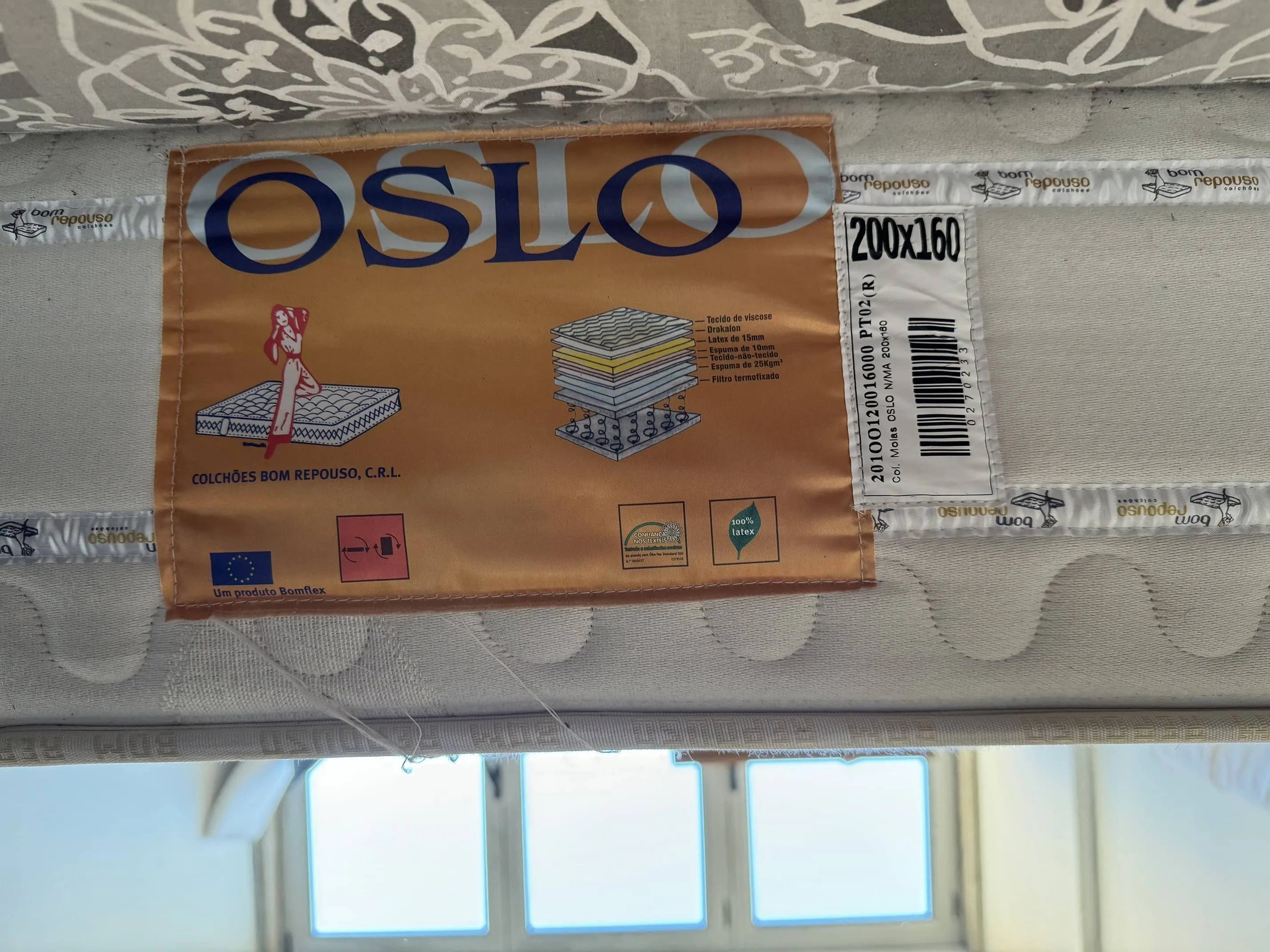Large Firm Bed 160cm (Oslo Colchões Bom Repouso), with FREE Elevated Bedframe with Storage and Transport Bag, photo 2