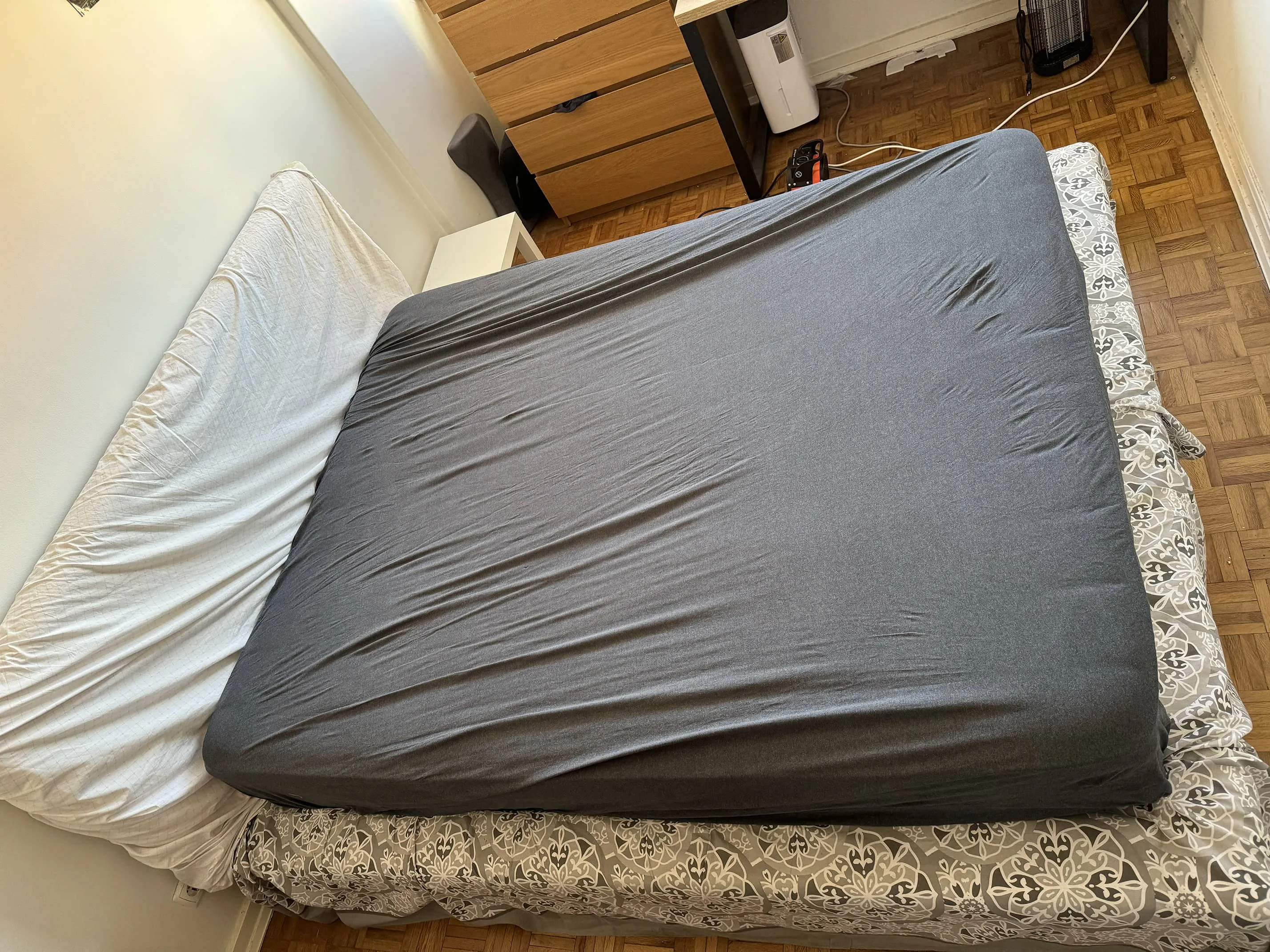 Large Firm Bed 160cm (Oslo Colchões Bom Repouso), with FREE Elevated Bedframe with Storage and Transport Bag, photo 5