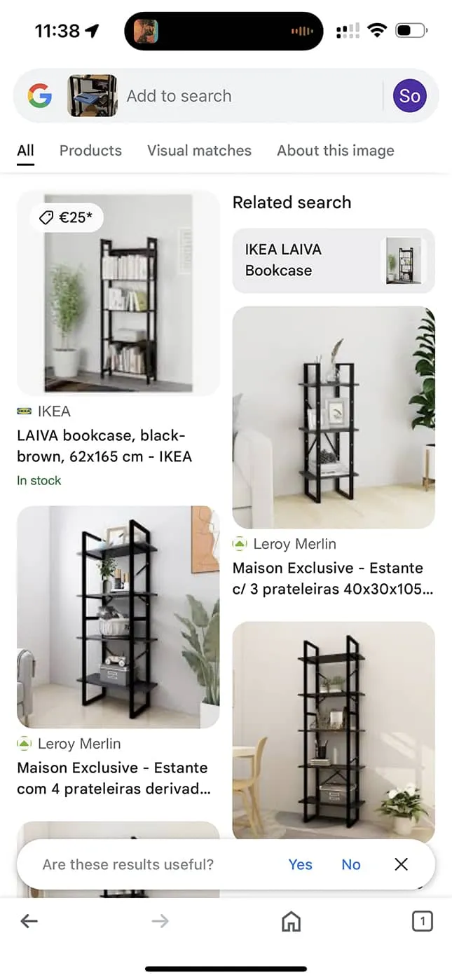 Bookcase LAIVA IKEA, black wood, 62x165 cm, photo 2