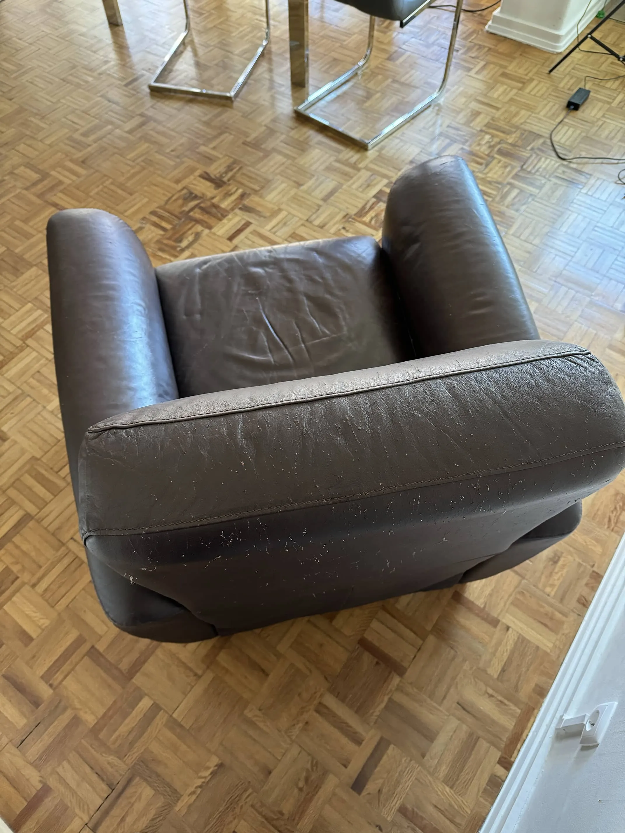 Retro comfy armchair, unfoldable long position, photo 4