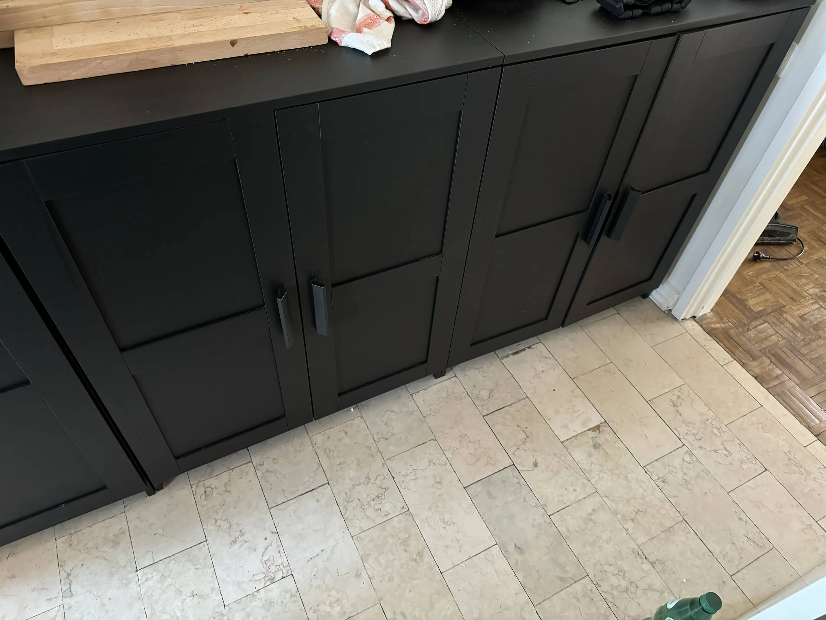 Black cabinet with doors BRIMNES Ikea, 78x95 cm, 3 available, photo 3