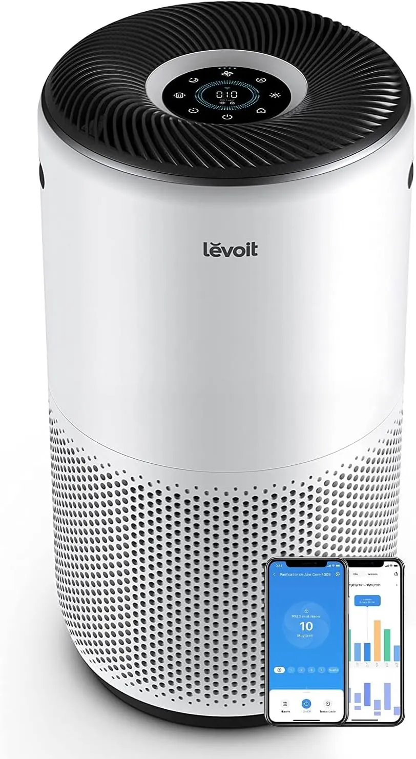 LEVOIT Core 400S Smart Air Purifier, True HEPA, CADR 400 m3/h up to 83 m2, PM2.5 display, app and Alexa, photo 2
