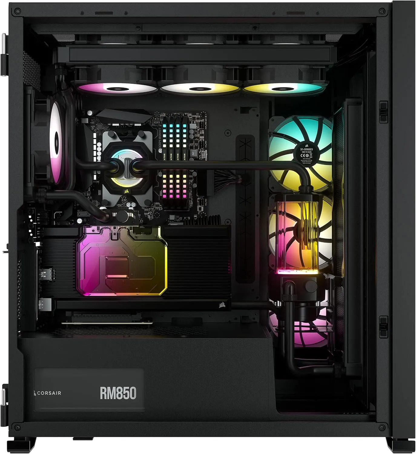 Gaming PC, i9-14900K 24 cores, 64 GB DDR5, dedicated GPU, water cooled, no drive, photo 2