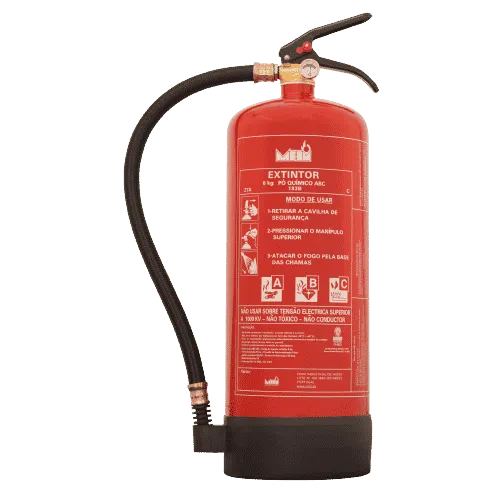Fire extinguisher 6 kg ABC dry powder, 27A 144B C, PT Fire, with wall bracket (extintor pó químico ABC 6kg, TVDE / casa / carro), photo 2