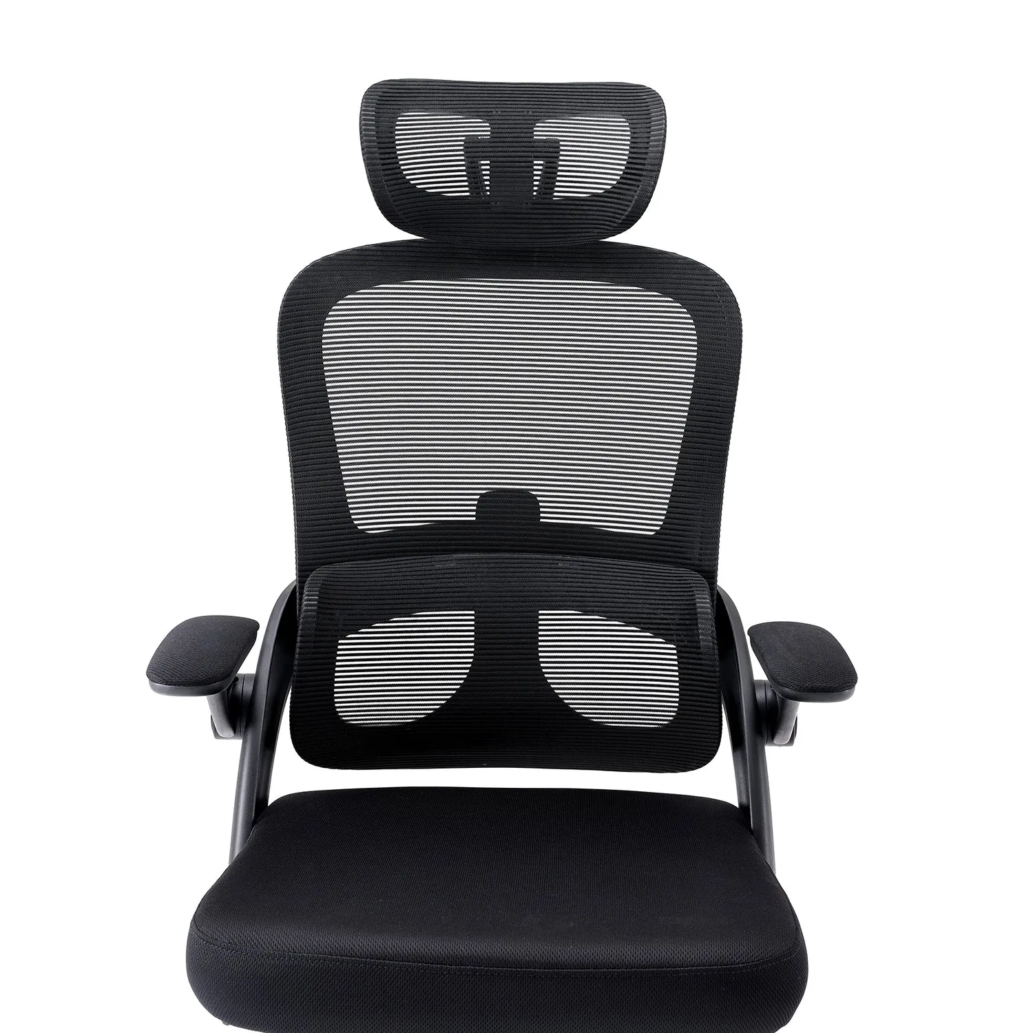 SIHOO M102C Ergonomic Office Chair, big and tall, flip-up armrests, adjustable lumbar support, black, photo 4
