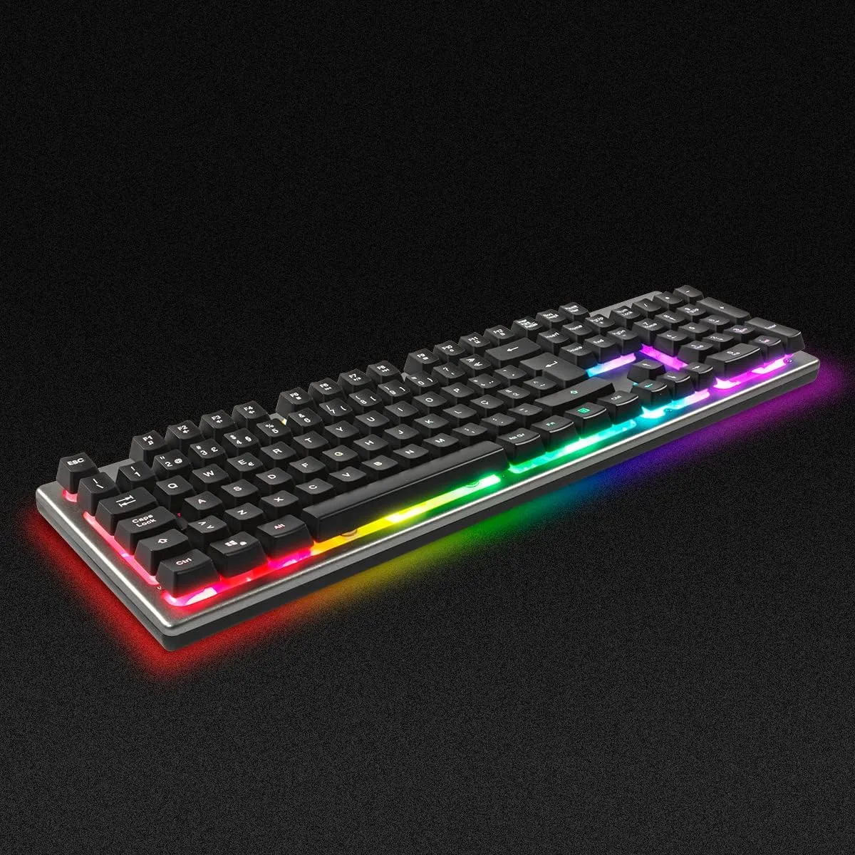 2 wired USB keyboards, take either or both: Unykach Nova K244 RGB in Portuguese layout, and Logitech K280e in US International layout, price is per keyboard, photo 3