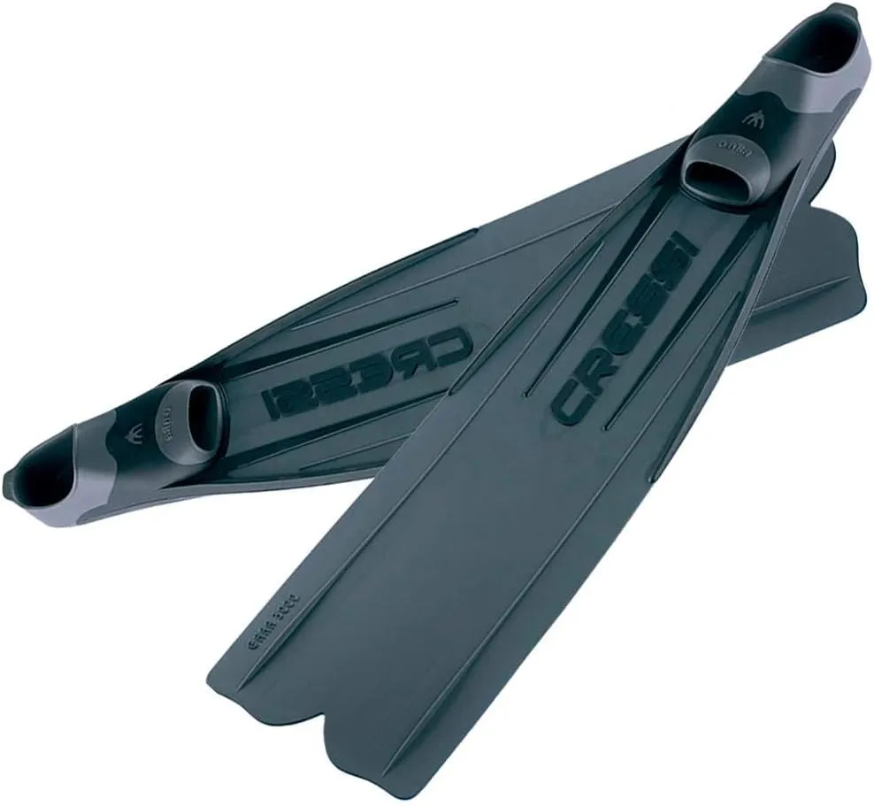 Cressi Gara 3000 LD long blade freediving fins, size EU 46/47, metallic silver, full foot pocket, 91 cm total with a 62 cm blade, made in Italy, photo 3