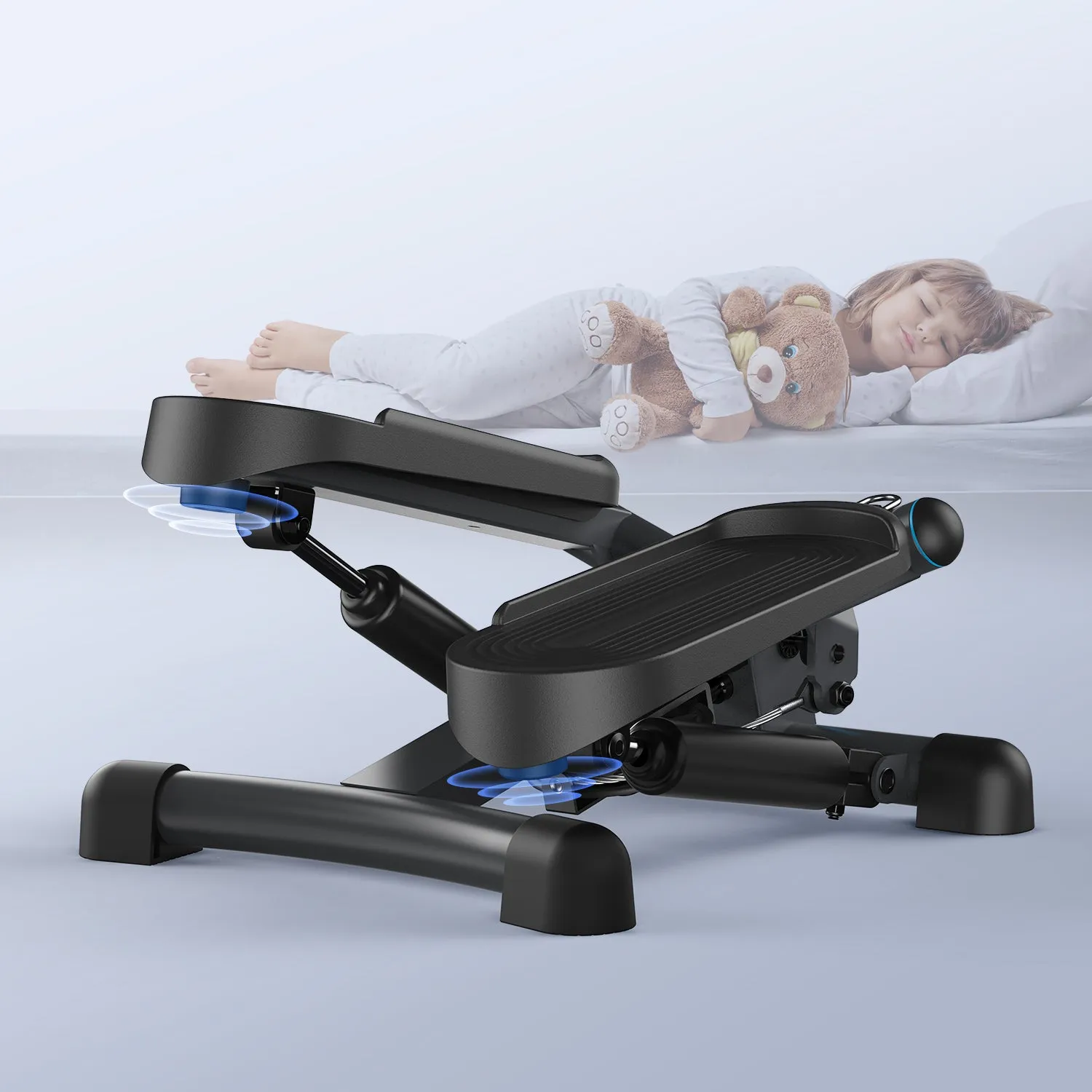MERACH MR-2354 2-in-1 Mini Stepper, quiet hydraulic, swing and down step, LCD monitor, removable power ropes, 150 kg, photo 3