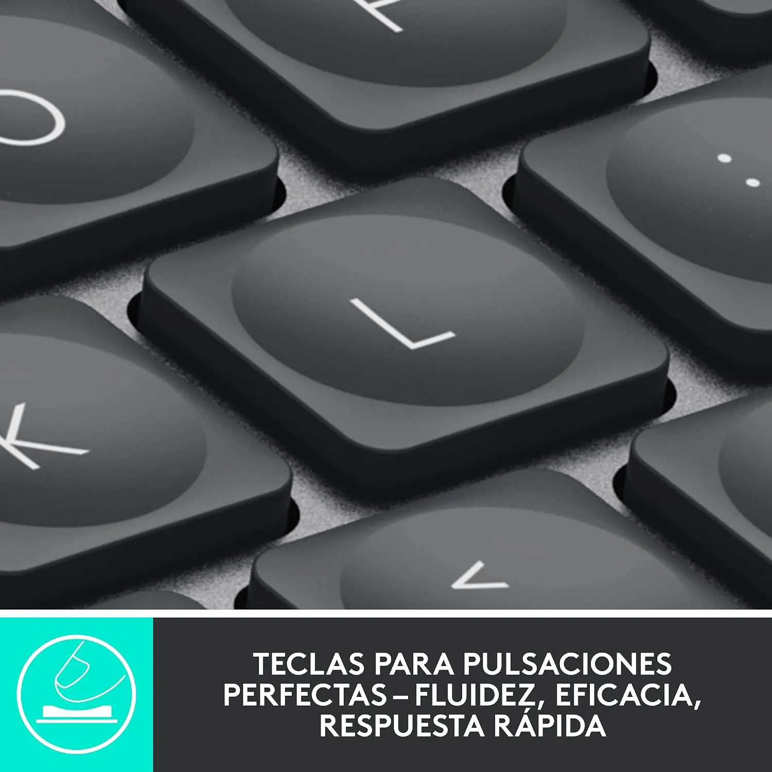 Logitech MX Keys for Business wireless keyboard, graphite, US QWERTY layout, full size with numpad, backlit, USB-C rechargeable, photo 4